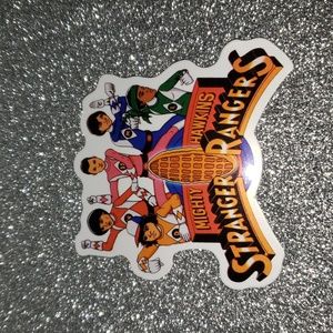 STRANGER THINGS waterproof sticker Power Rangers Parody